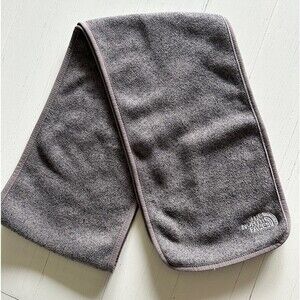 The North Face Light Brown Heathered Scarf 6.5"x52" Soft White Logo